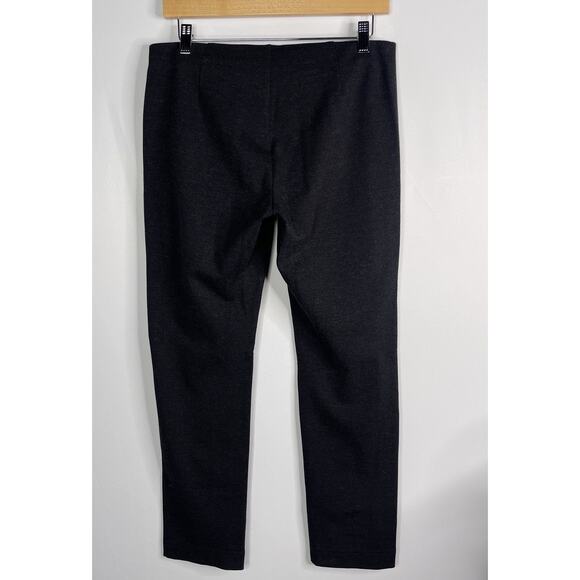 Eileen Fisher Small S Dark Heather Gray Ponte Knit Leggings Pull On Stretch - Picture 2 of 8